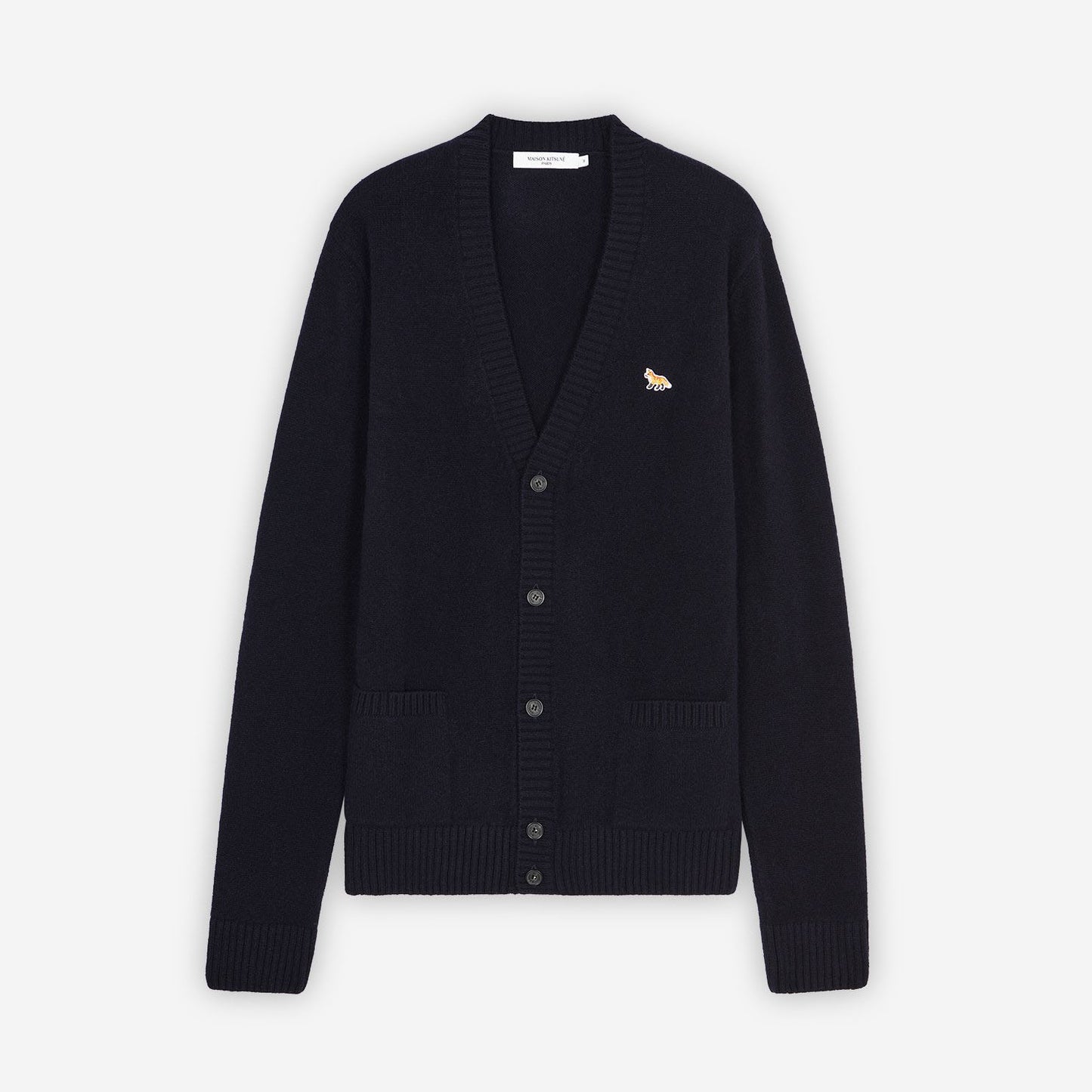 Maison Kitsuné Classic Fox Head V-Neck Cardigan (HM00501KT1006)