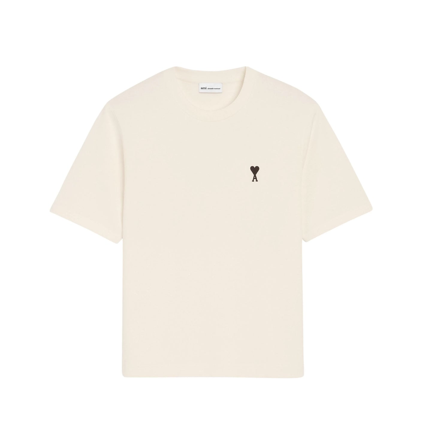 AMI Paris Boxy Fit ADC T-Shirt with Signature Print at Back UTS387.726 White