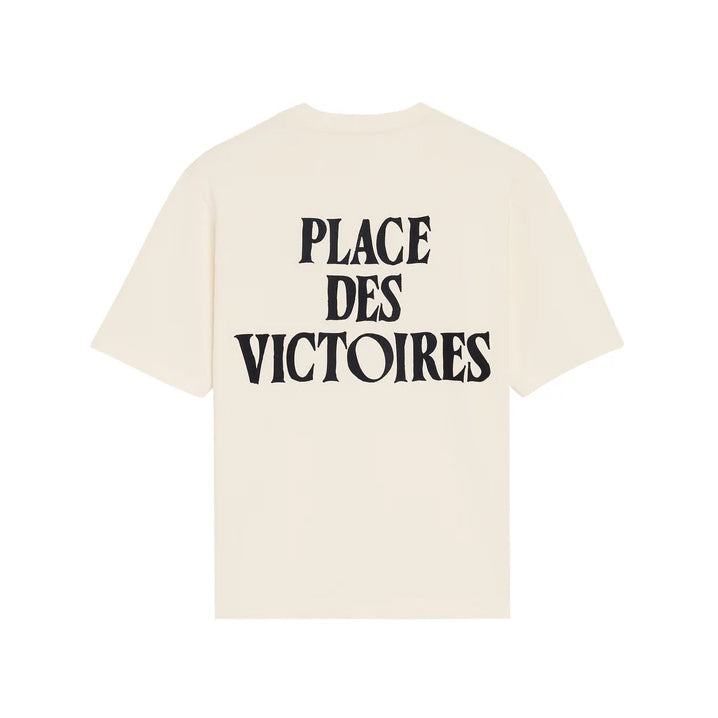 AMI Paris Boxy Fit ADC T-Shirt with Signature Print at Back UTS387.726 White
