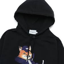 Maison Kitsuné Dressed Fox Print Relaxed Hoodie (JM00332KM0001)