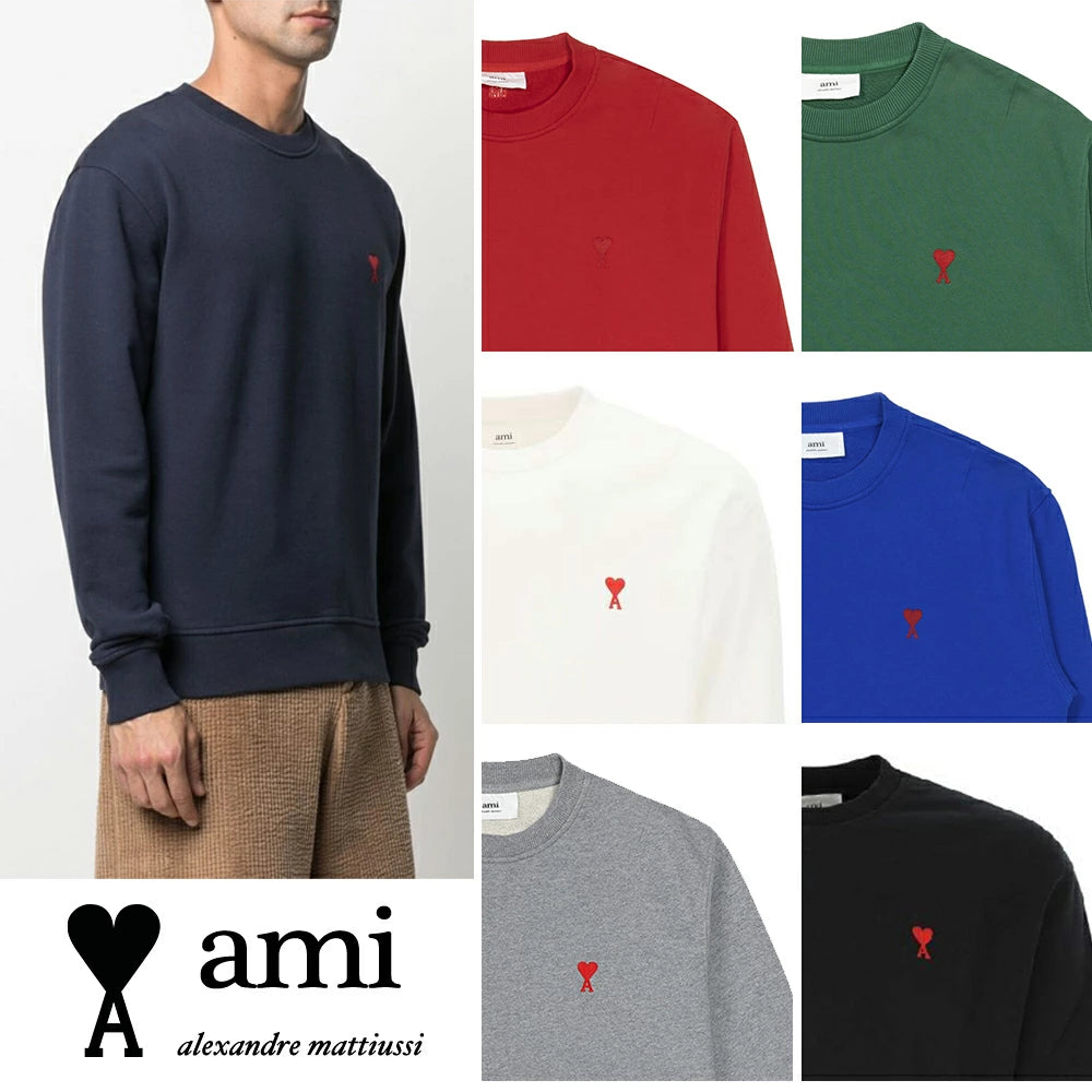 AMI Paris Small Heart Logo Sweatshirt (A21HJ007.730)