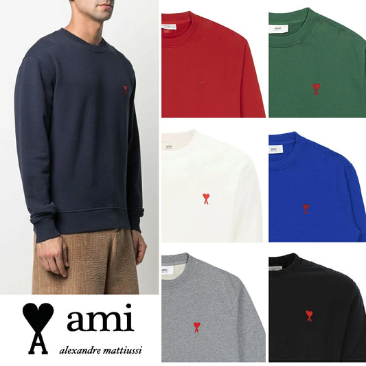 AMI Paris Small Heart Logo Sweatshirt (A21HJ007.730)
