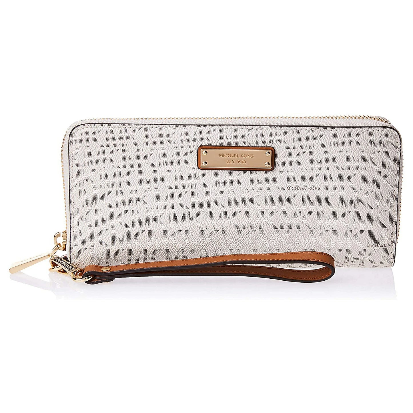 Michael Kors Jet Set Travel Logo LG Continental Wristlet Wallet (32S7STTE9B)