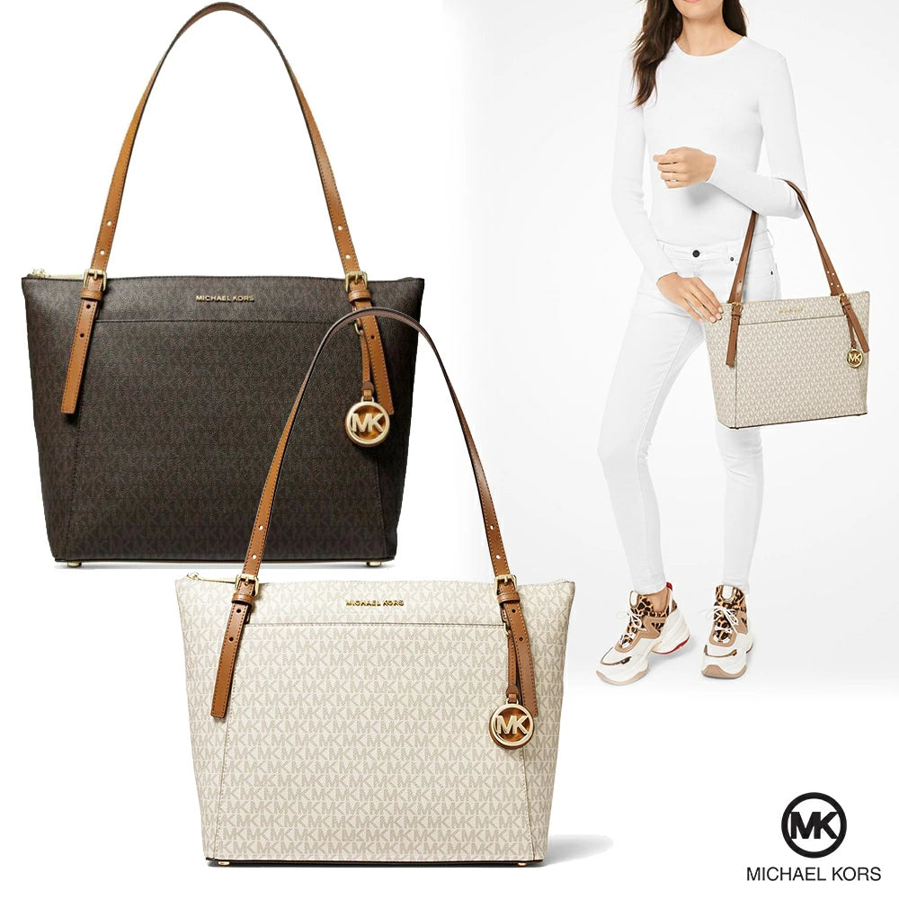 Michael Kors Voyager Logo Large East West Top-Zip Tote (30F9GV6T9B)