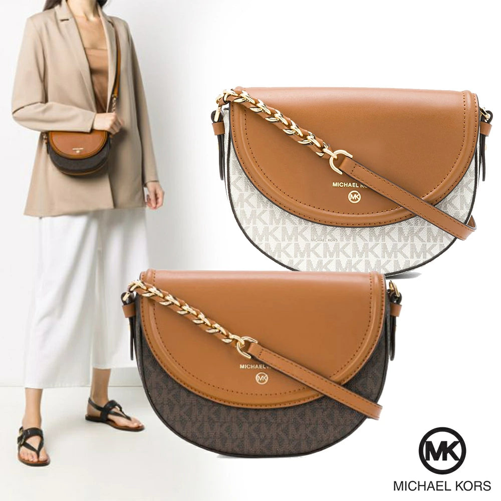 Michael Kors Jet Set Logo Medium Half Dome Crossbody (32T0GT9C6B)