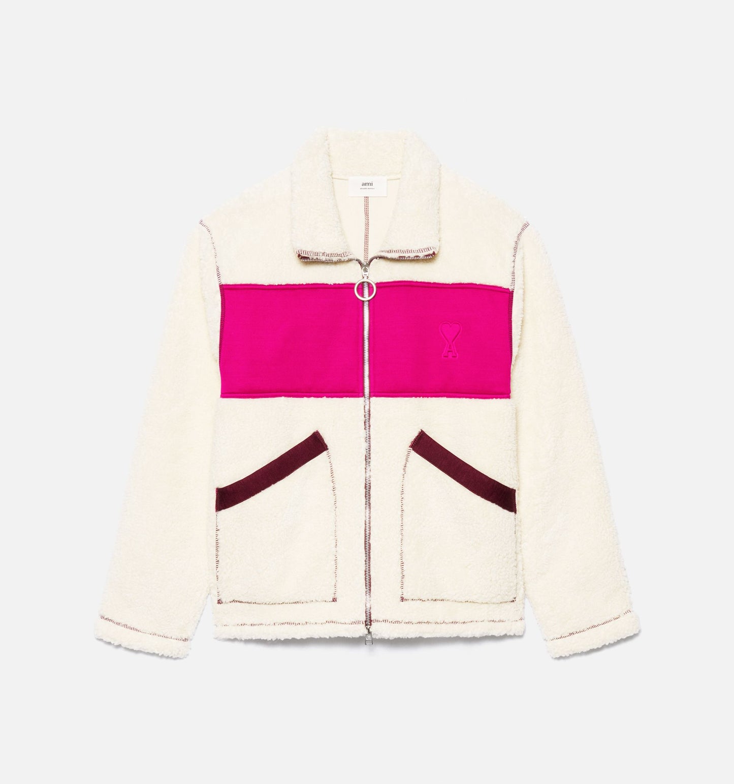 AMI Paris Fleece Zip Jacket (E22HJK003.757)