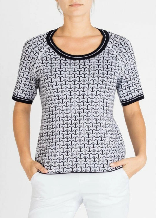 Saint James Argeles Reversible Anchor Sweater (0463-DR)