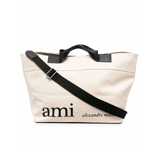 AMI Paris Canvas Tote Bag (ULL143.911)