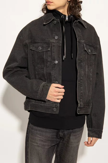 AMI Paris Men's Denim Trucker Jacket HJK204.612