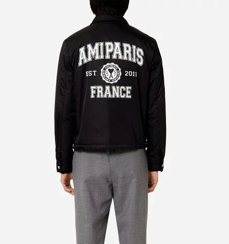 AMI Alexandre Mattiussi Coach Jacket – HJK215.274 (Black)
