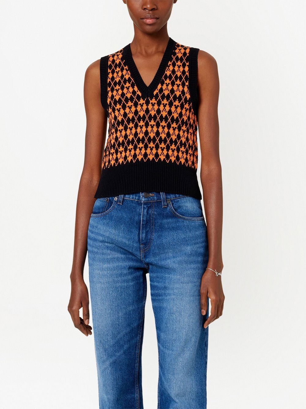 AMI Paris Ami de Coeur Wool Sweater Black/Purple (FKS730.030)