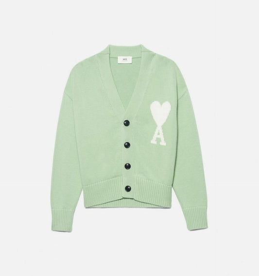 Ami de Coeur Big Heart Logo Wool Cardigan (E22UKC003.016)