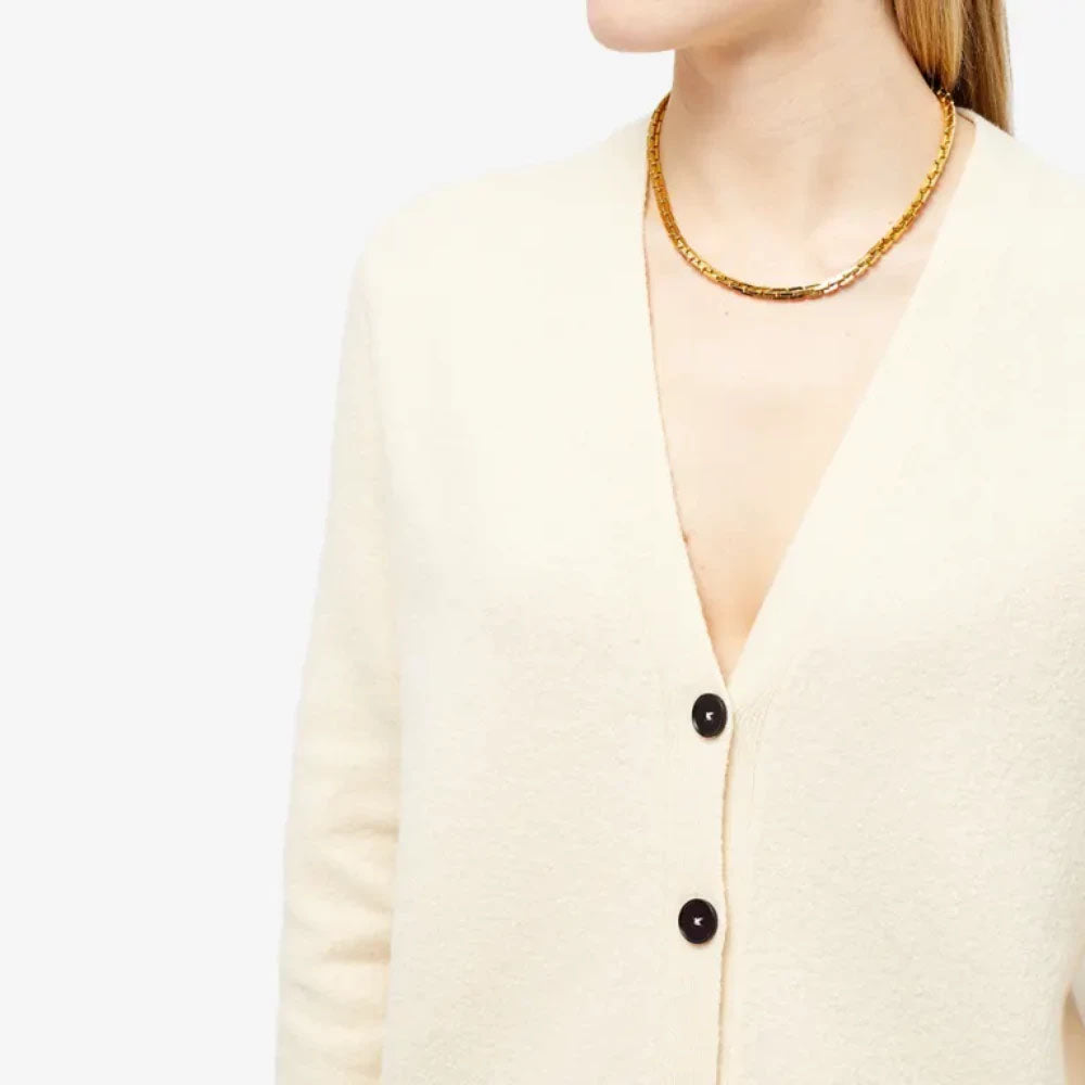 Jil sander V-Neck Wool Cardigan (J01HP0002 J14603)