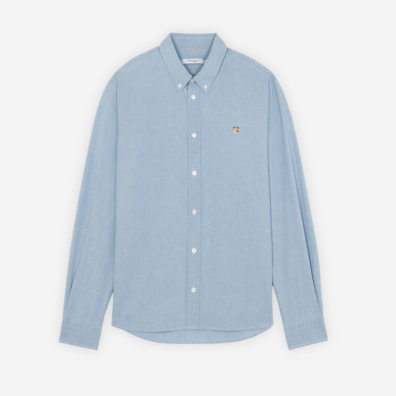Maison Kitsuné Fox Head Embroidery Classic Shirt (JM00435WC5000)