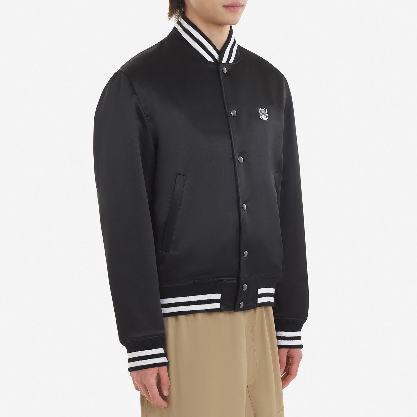Maison Kitsuné Satin Teddy Jacket – KM02233WQ0052