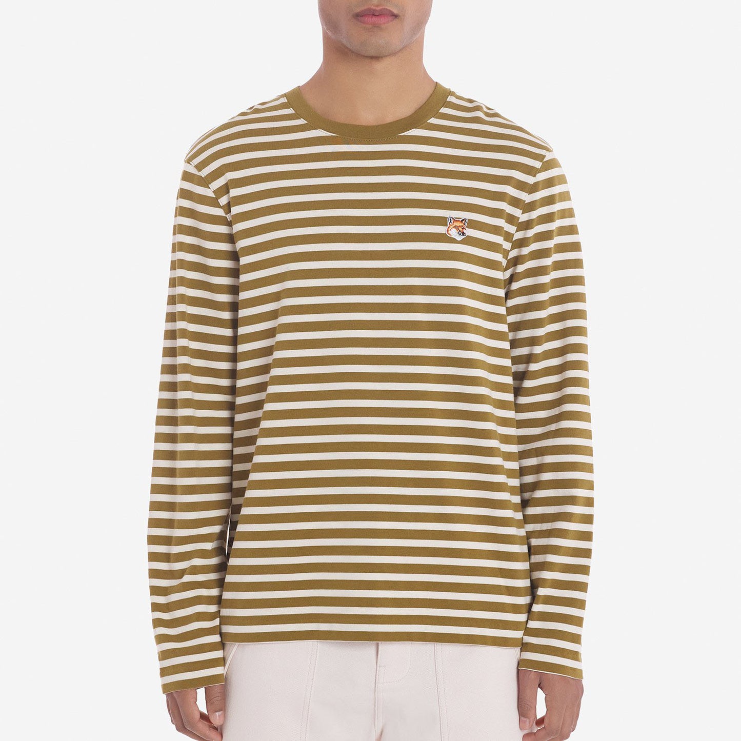 Maison Kitsuné Fox Head Patch Regular Marin Tee Shirt (LM00105KJ0046)