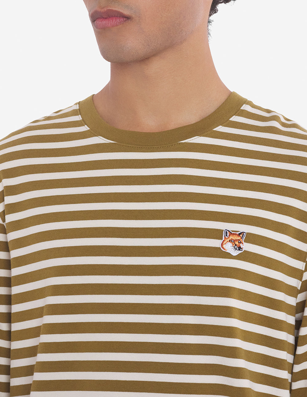 Maison Kitsuné Fox Head Patch Regular Marin Tee Shirt (LM00105KJ0046)