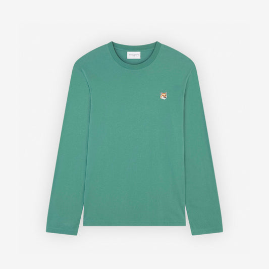 Maison Kitsuné Tricolor Fox Patch Long Sleeve Tee (LM00108KJ0008)
