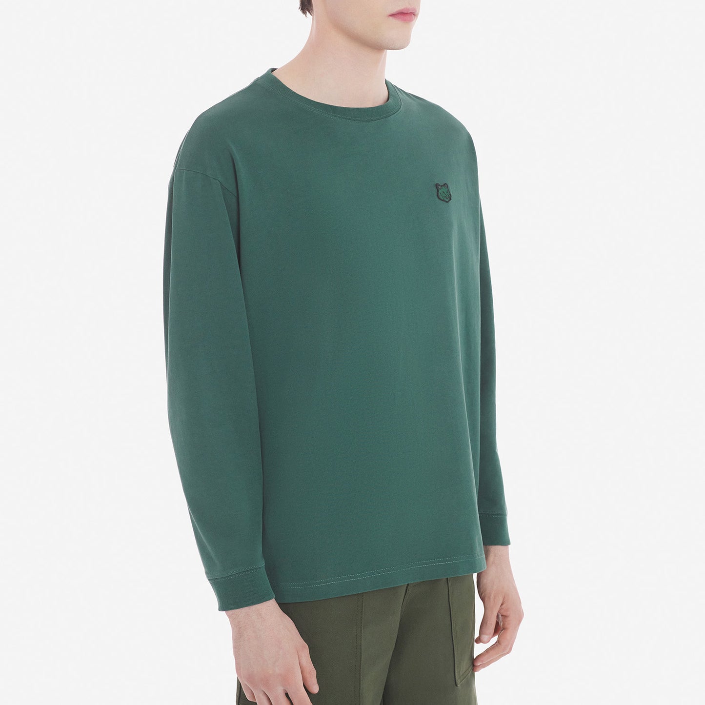 Maison Kitsuné Long Sleeve T-Shirt Tear Green (LM00109.KJ0800)