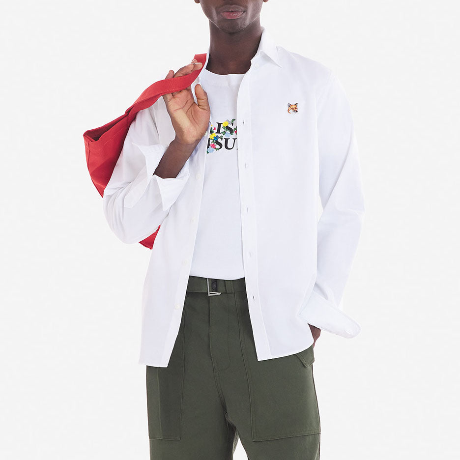 Maison Kitsuné Classic Fox Head Oxford Shirt (LM00404WC2010)