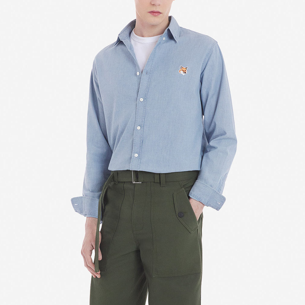 Maison Kitsuné Classic Fox Head Oxford Shirt (LM00404WC5006)