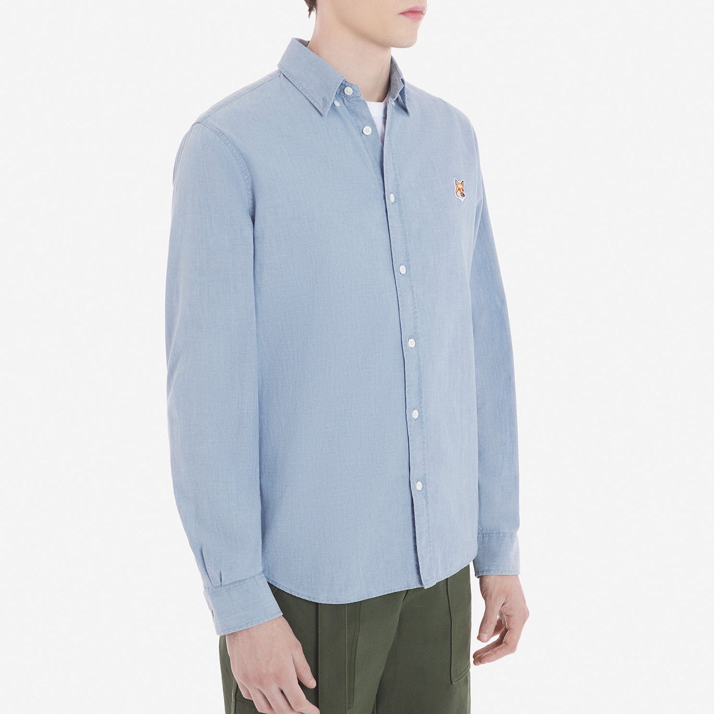 Maison Kitsuné Classic Fox Head Oxford Shirt (LM00404WC5006)