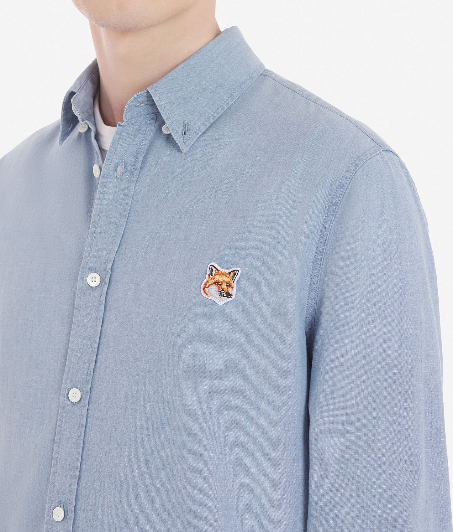 Maison Kitsuné Classic Fox Head Oxford Shirt (LM00404WC5006)