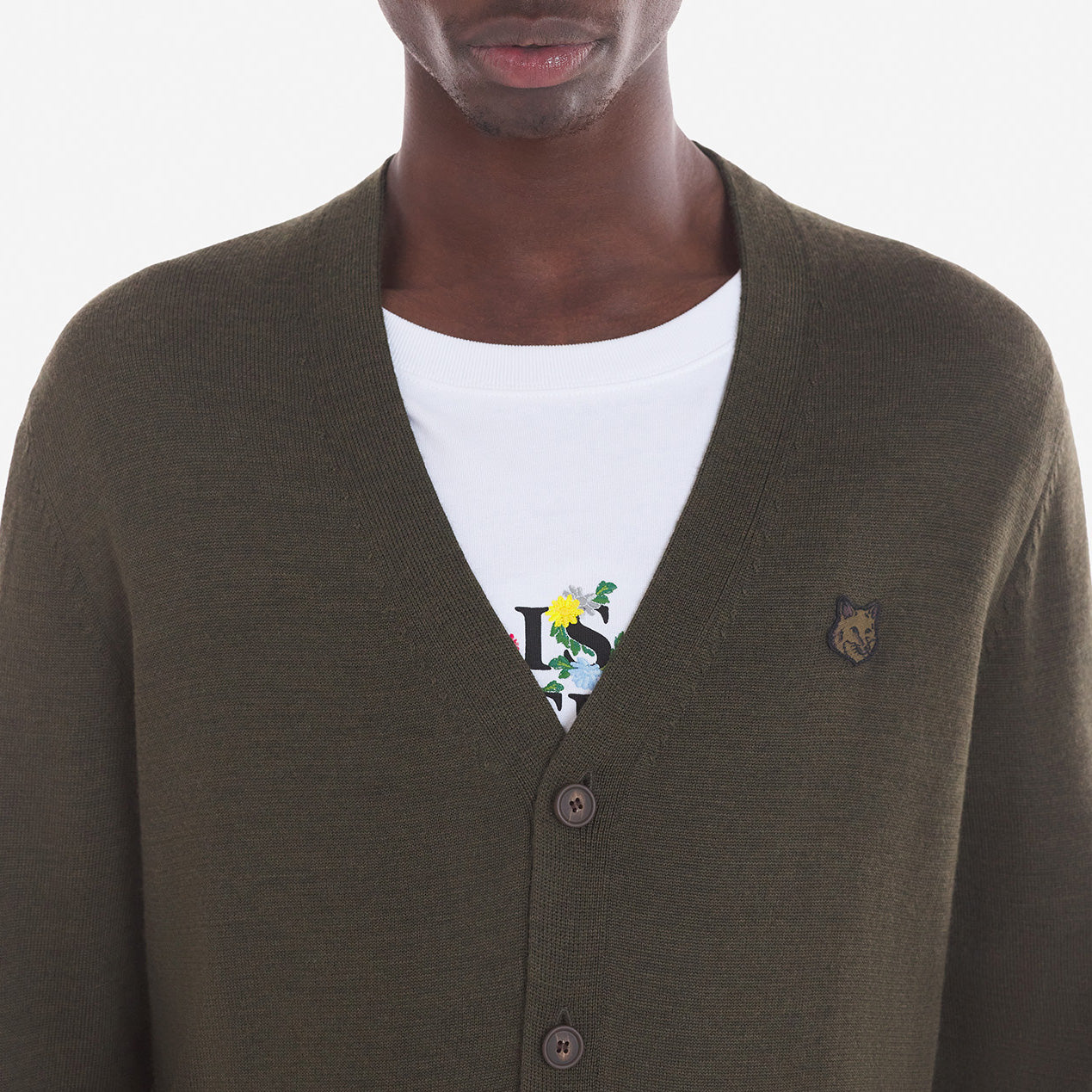 Maison Kitsuné Fox Head Patch Cardigan (LM00505KT1036)