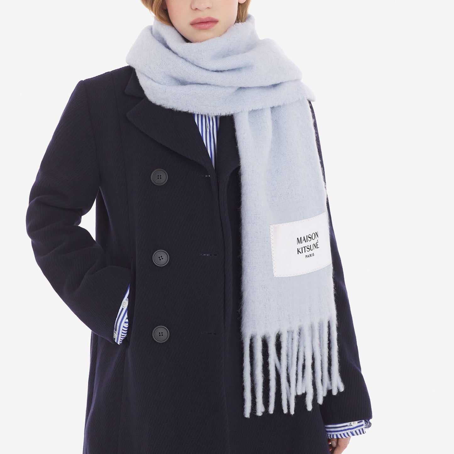 Maison Kitsuné Baby Alpaka Scarf Ivory (LM06206WA0022)