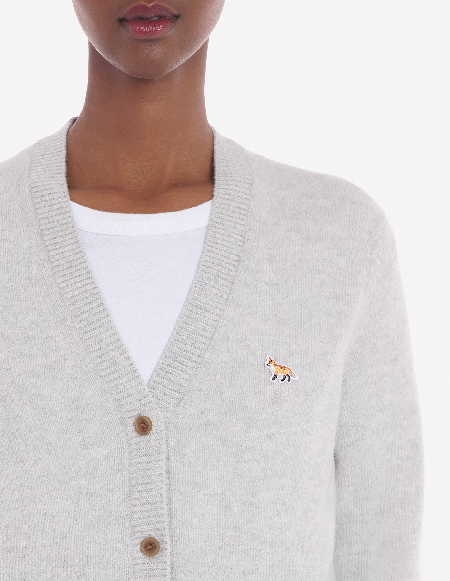 Maison Kitsuné Baby Fox Patch Boxy Cardigan (LW00507KT1006)