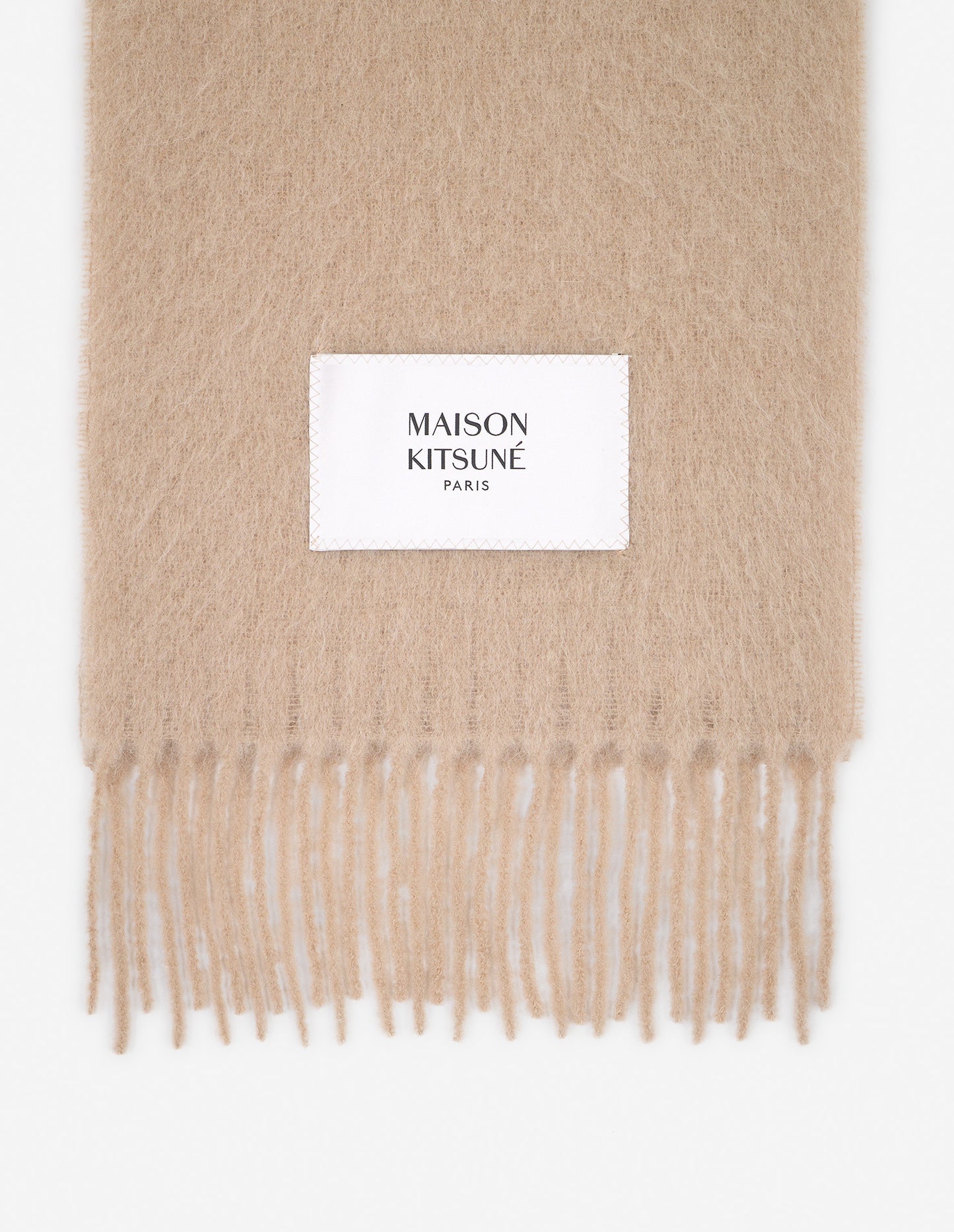 Maison Kitsuné Baby Alpaka Scarf Beige (LW06206WA0022)