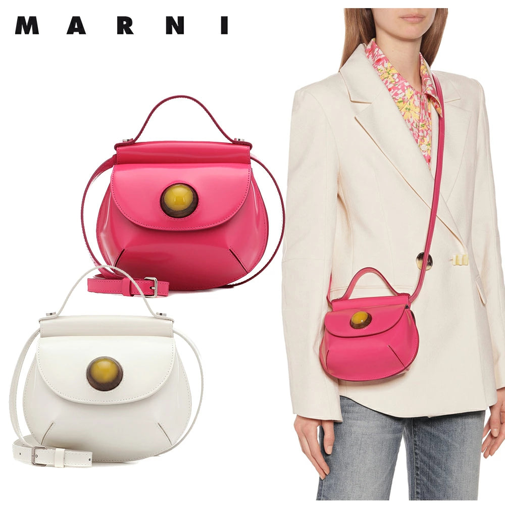 Marni Leather Shoulder Bag (SBHP0032Y0 LV455)
