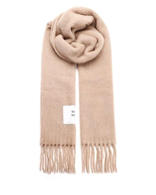 Maison Kitsuné Baby Alpaka Scarf Beige (LW06206WA0022)