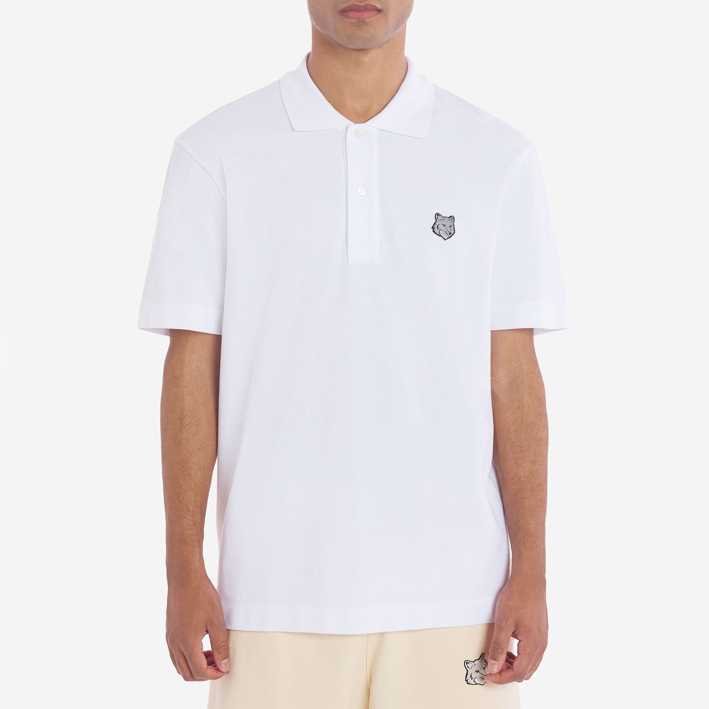 Maison Kitsuné Fox Head Patch Classic Polo Shirt (MM00207KJ7010)