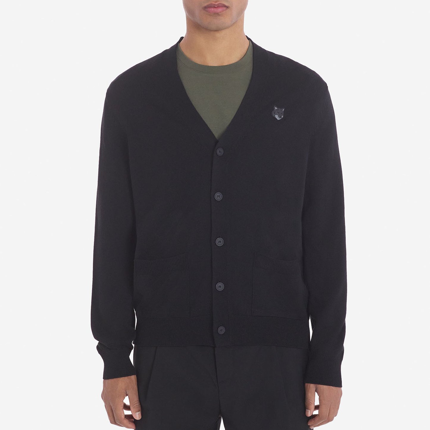 Maison Kitsuné Bold Fox Head Patch Regular Cardigan (MM00509KT1036)