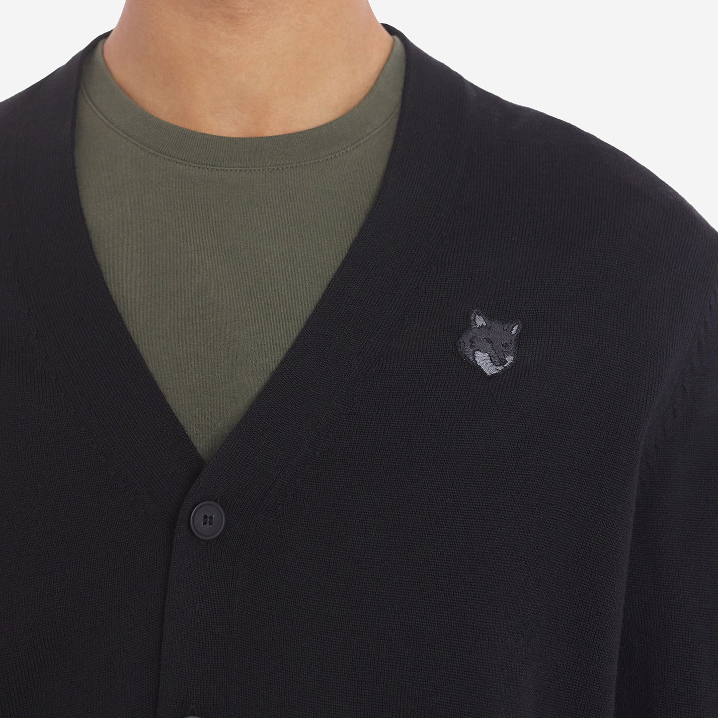 Maison Kitsuné Bold Fox Head Patch Regular Cardigan (MM00509KT1036)