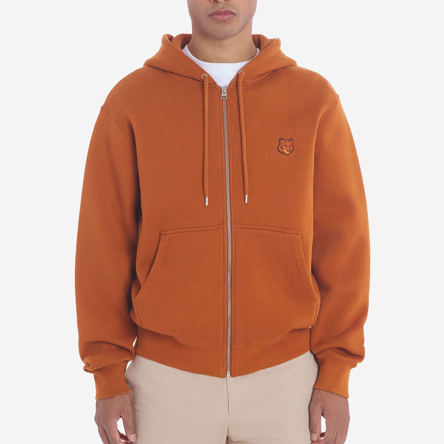 Maison Kitsuné Bold Fox Head Patch Comfort Zipped Hoodie (MM00714KM0307)