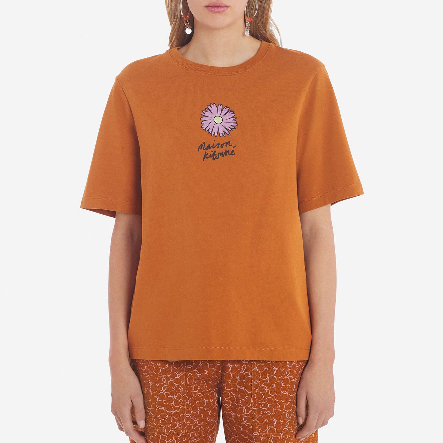 Maison Kitsuné Flower Patch Logo T-Shirt (MW00113KJ0119)