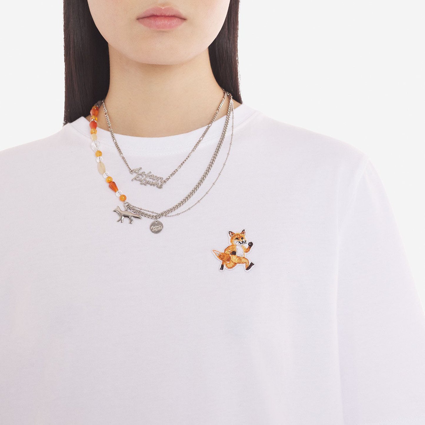 Maison Kitsuné Speedy Fox Patch Comfort T-Shirt (MW00119KJ0008)