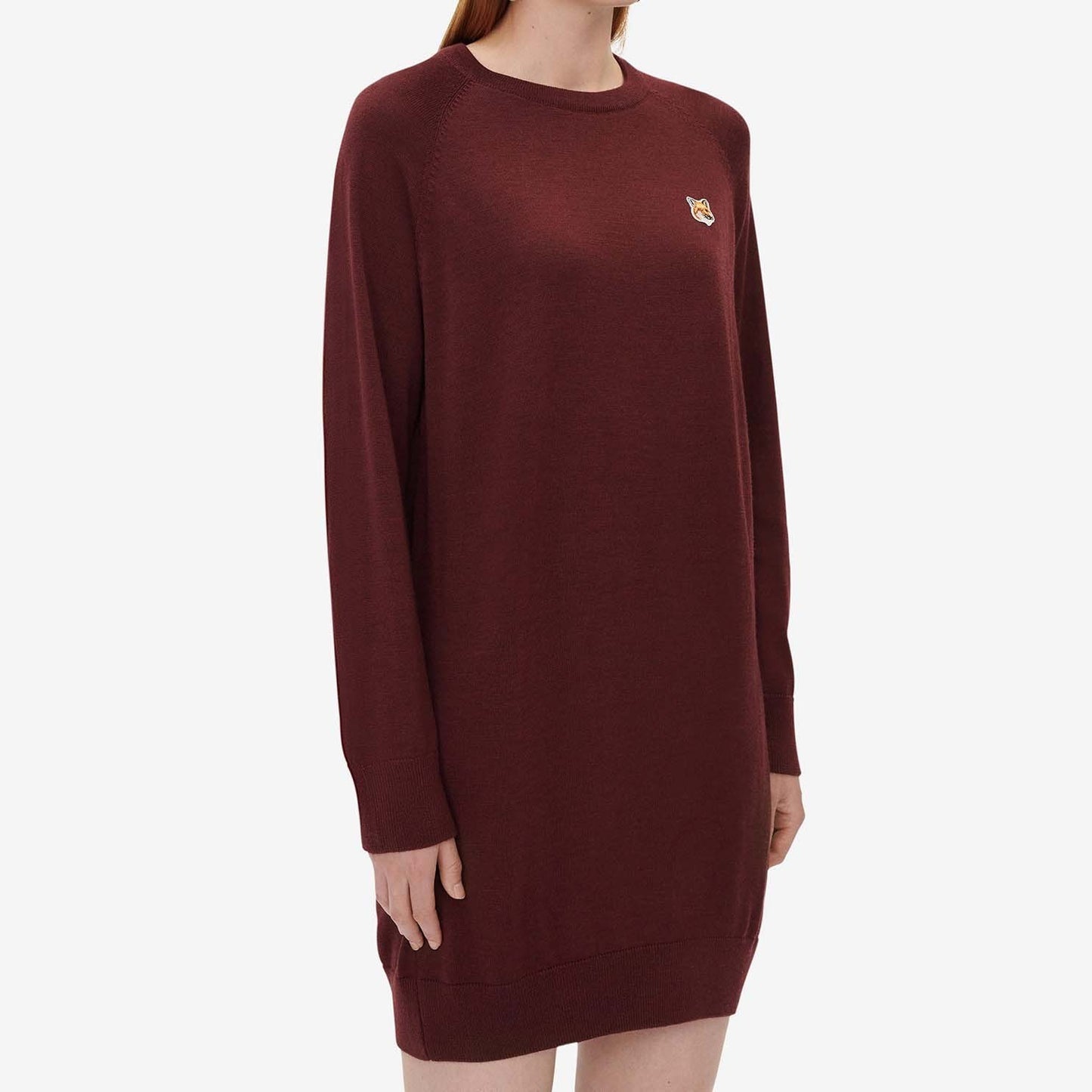 Maison Kitsuné Fox Head Patch Knit Dress (JW01625KT1036)