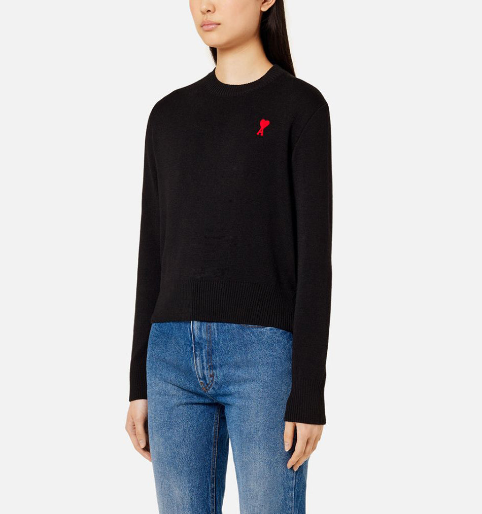AMI Small Heart Logo Crewneck Sweater (FKS001.001)