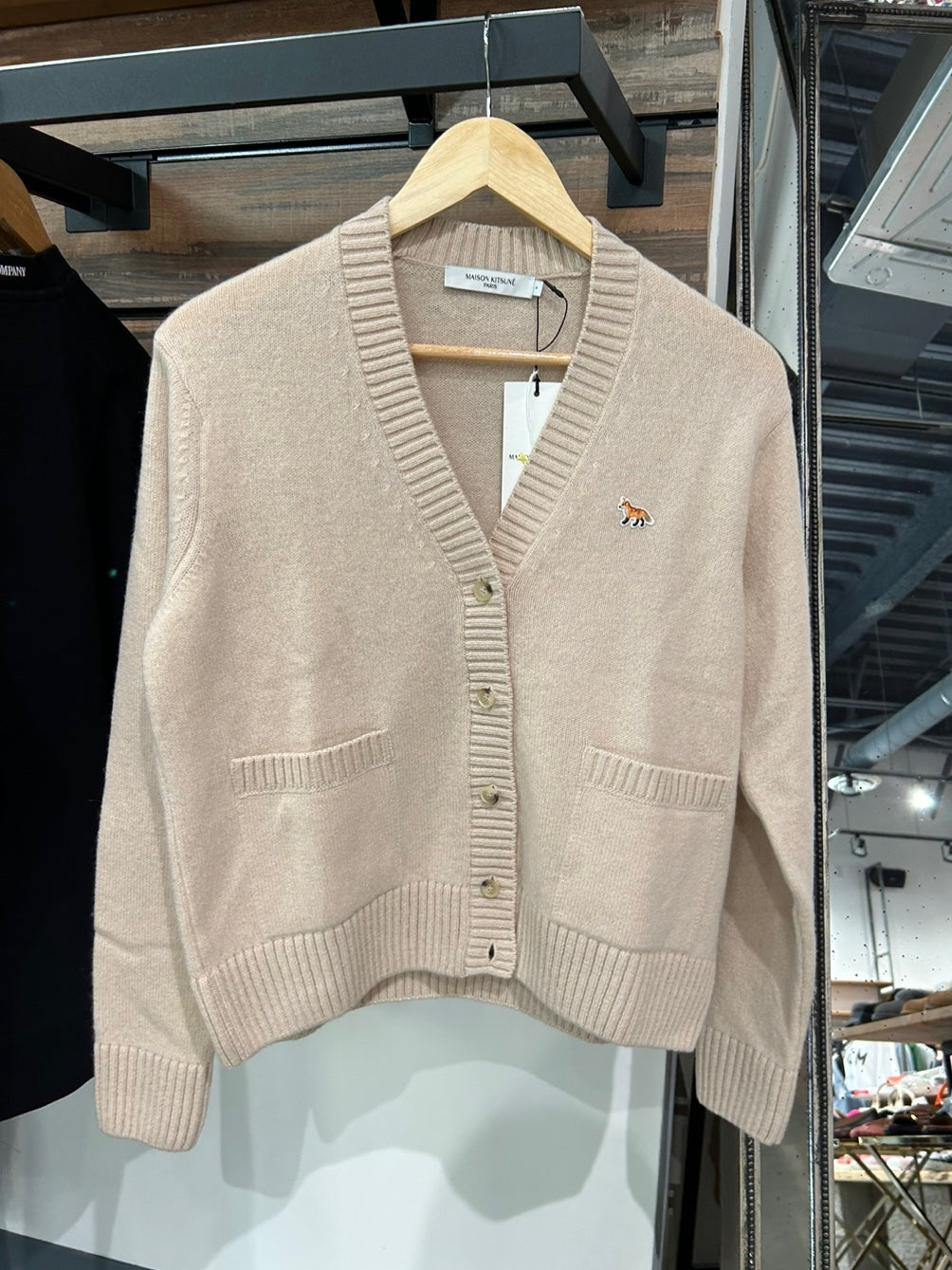 Maison Kitsuné Classic Fox Head Wool Cardigan (HW00503KT1006)
