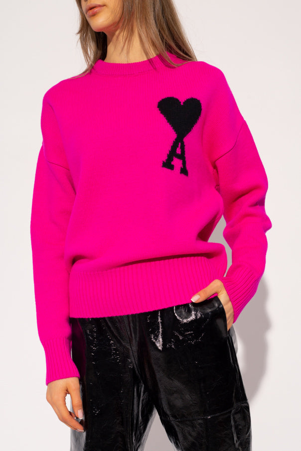 AMI Big Heart Logo Crewneck Sweater (UKS002.018)