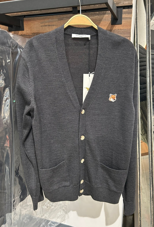 Maison Kitsuné Fox Head Patch Wool Cardigan (GU00542KT1036)