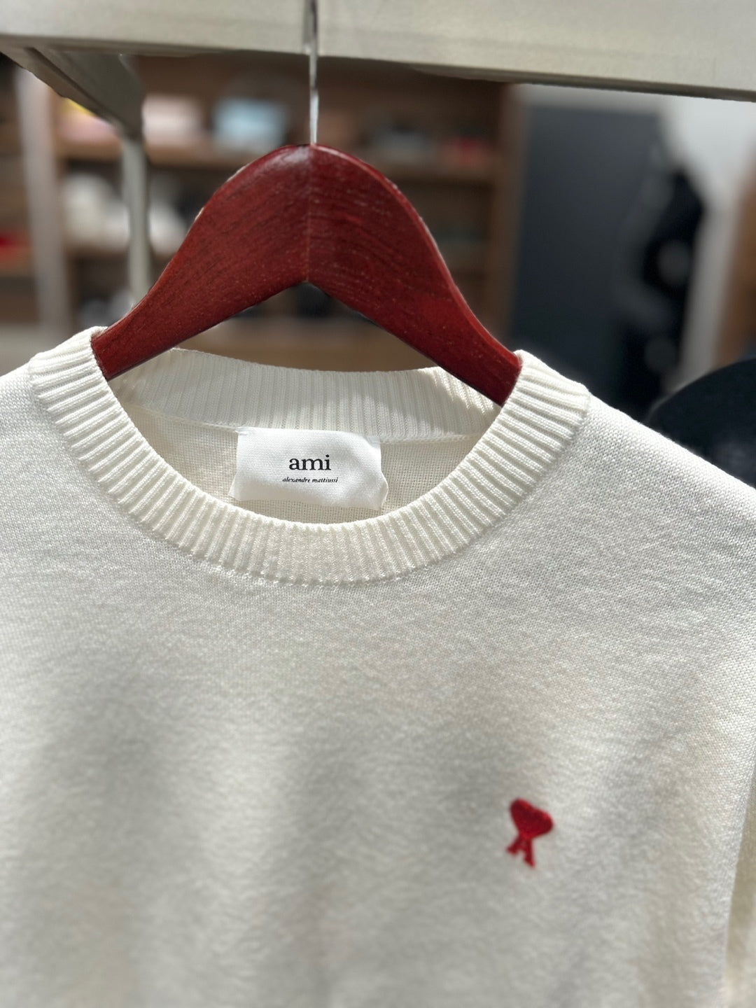 AMI Small Heart Logo Crewneck Sweater (FKS001.001)