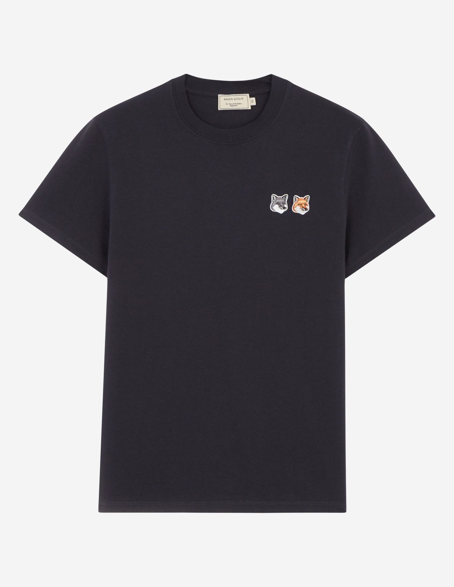 Maison Kitsuné Double Fox Head Patch T-Shirt (BU00103KJ0008)