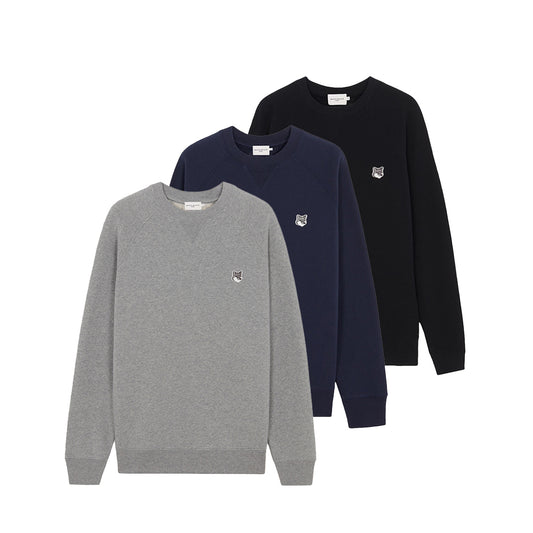 Maison Kitsuné Grey Fox Patch Classic Sweatshirt (GM00333KM0002)