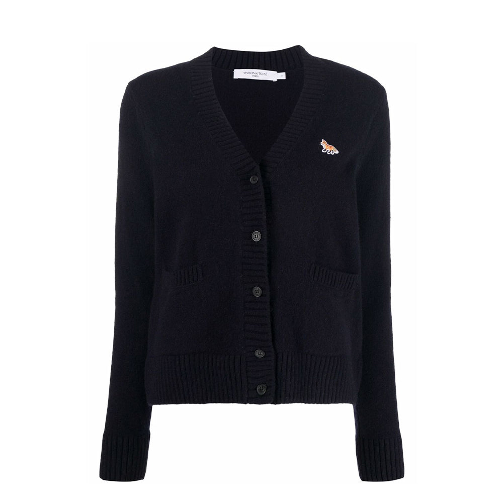Maison Kitsuné Classic Fox Head Wool Cardigan (HW00503KT1006)