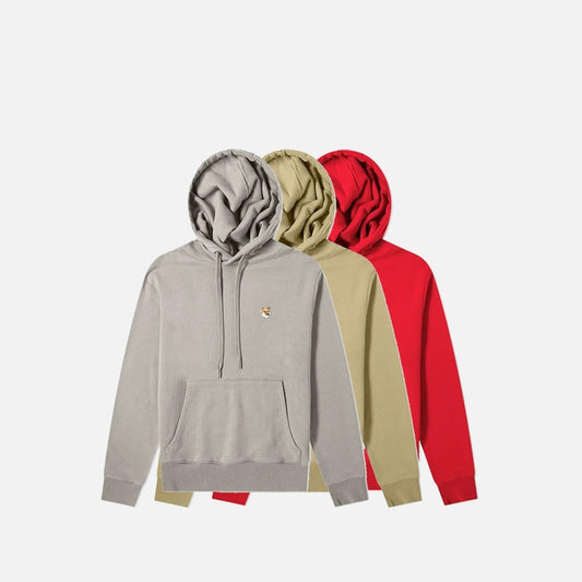 Maison Kitsuné Tricolor Fox Patch Classic Hoodie (FU00378KM0002)