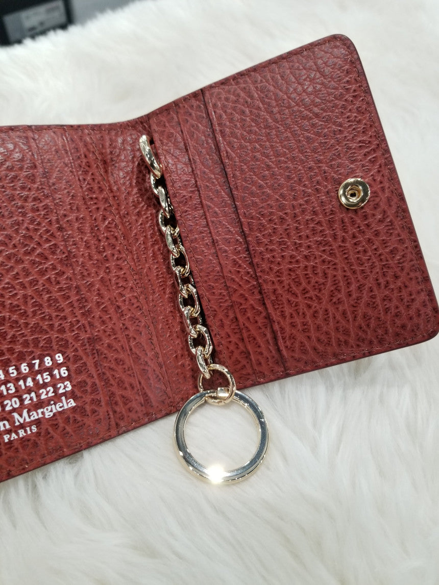 Maison Margiela Four Stitches Card Holder with Key Ring (S56UI0128 P0399)